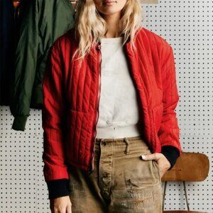 ISO Imogene + Willie x Alpha Industries Red Bomber Jacket in L